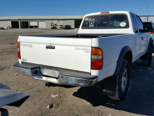 5TEWM72N51Z831706 - 2001 TOYOTA TACOMA XTR WHITE photo 4