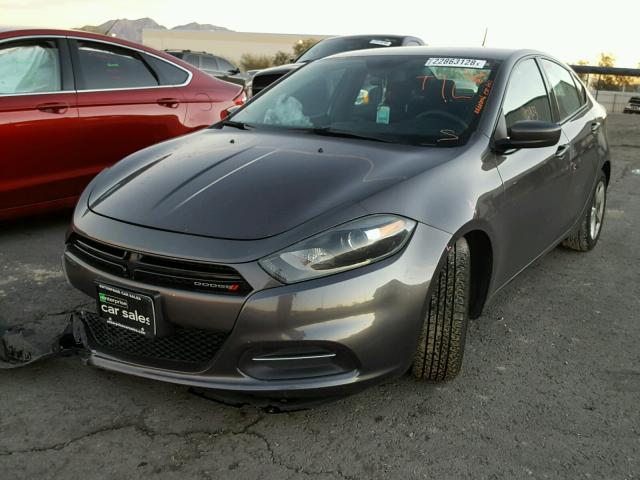 1C3CDFBB7FD374341 - 2015 DODGE DART SXT GRAY photo 2