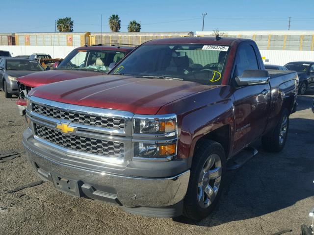 1GCNCPEC4EZ123053 - 2014 CHEVROLET SILVERADO BURGUNDY photo 2