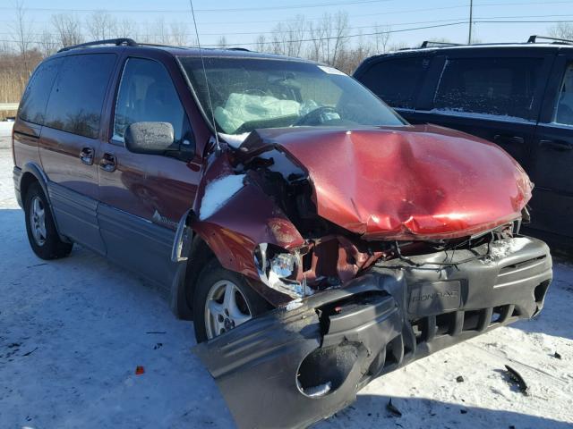 1GMDU03E02D159900 - 2002 PONTIAC MONTANA RED photo 1