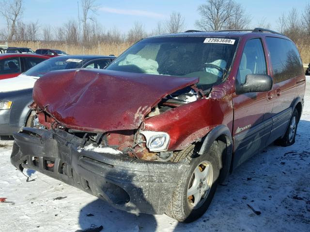 1GMDU03E02D159900 - 2002 PONTIAC MONTANA RED photo 2