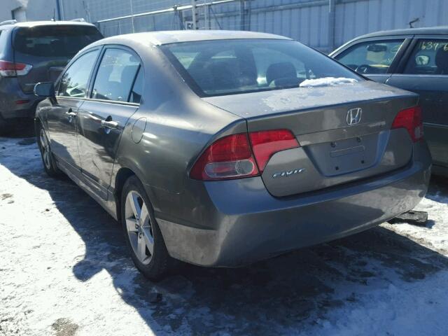 2HGFA16597H011652 - 2007 HONDA CIVIC LX GRAY photo 3