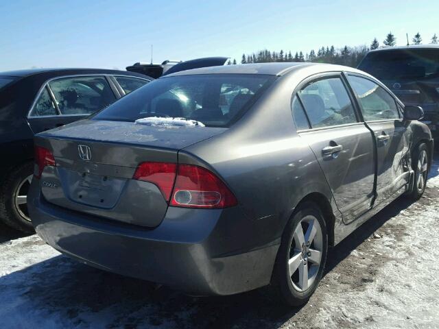 2HGFA16597H011652 - 2007 HONDA CIVIC LX GRAY photo 4