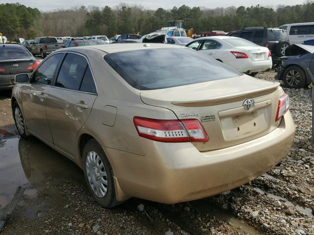 4T1BF3EK5BU610616 - 2011 TOYOTA CAMRY BASE TAN photo 3