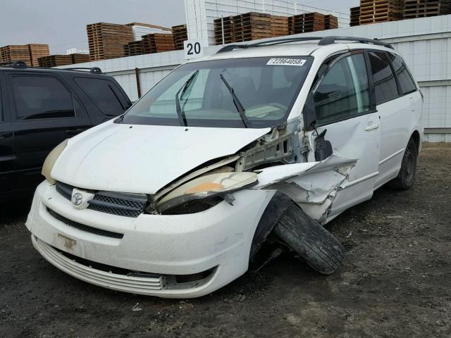 5TDZA23C45S353870 - 2005 TOYOTA SIENNA CE WHITE photo 2