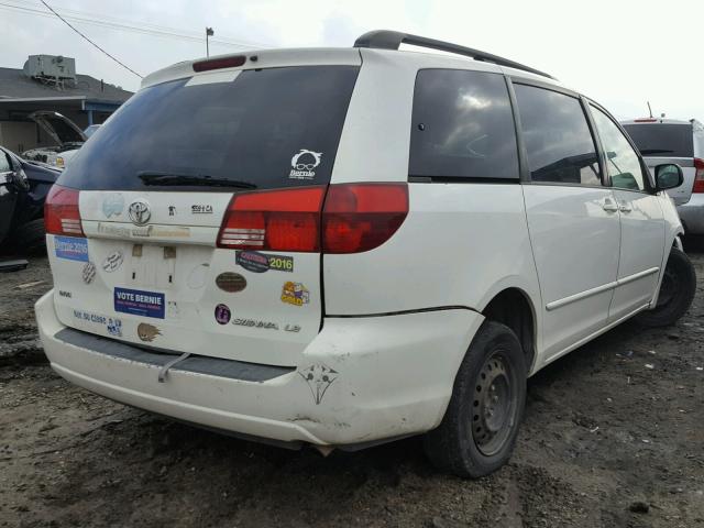 5TDZA23C45S353870 - 2005 TOYOTA SIENNA CE WHITE photo 4