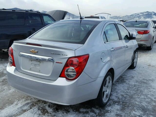 1G1JE5SB5E4203024 - 2014 CHEVROLET SONIC LTZ SILVER photo 4