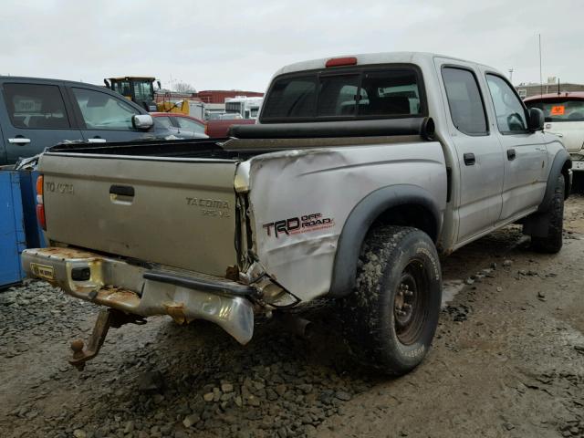 5TEHN72N52Z063135 - 2002 TOYOTA TACOMA DOU SILVER photo 4