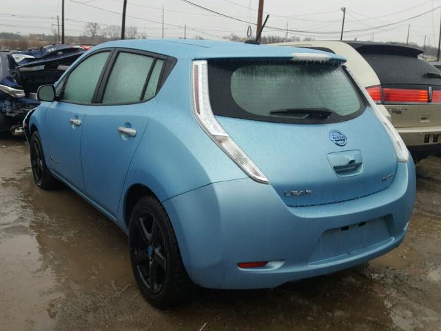 1N4AZ0CPXFC321768 - 2015 NISSAN LEAF S BLUE photo 3