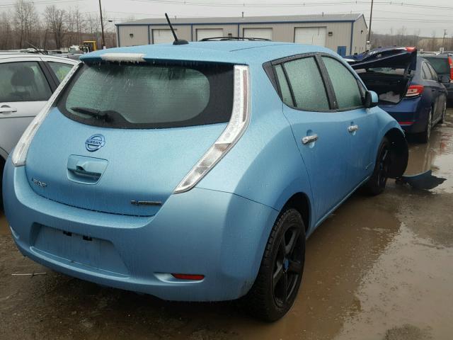 1N4AZ0CPXFC321768 - 2015 NISSAN LEAF S BLUE photo 4