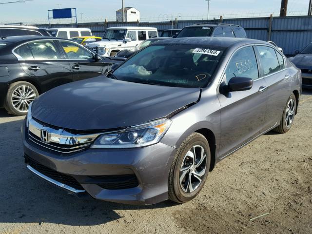 1HGCR2F3XHA201850 - 2017 HONDA ACCORD LX GRAY photo 2