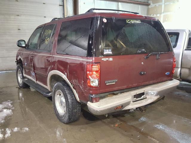 1FMFU18L8VLB93101 - 1997 FORD EXPEDITION MAROON photo 3