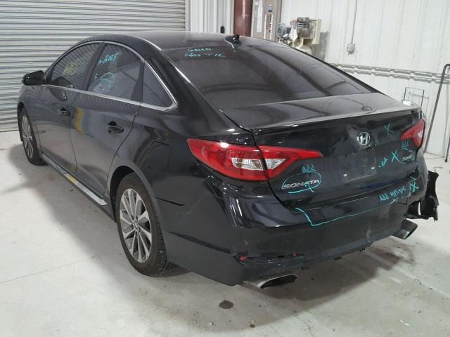 5NPE34AF5HH485189 - 2017 HYUNDAI SONATA SPO BLACK photo 3