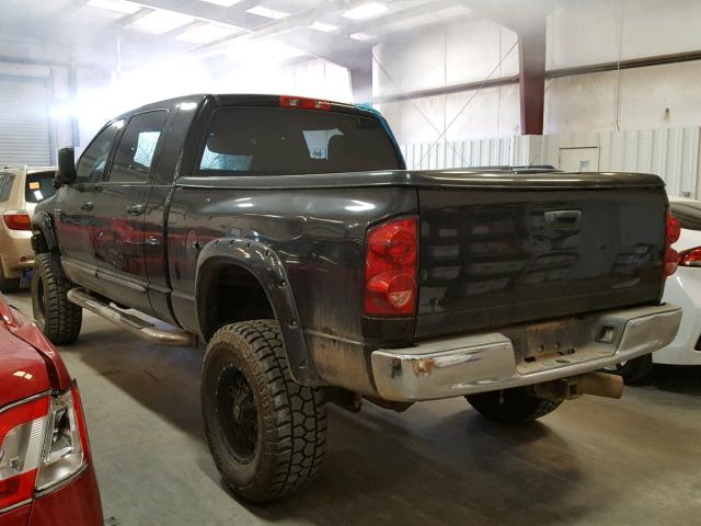 3D7KS29A67G795609 - 2007 DODGE RAM 2500 BLACK photo 3