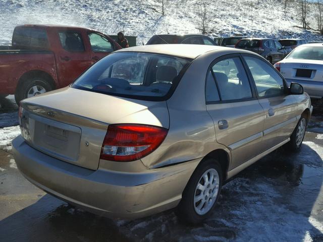 KNADC125136230085 - 2003 KIA RIO GOLD photo 4