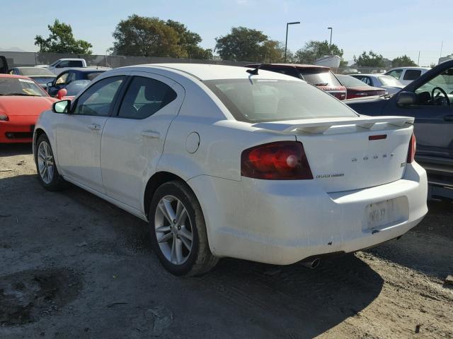 1B3BD1FG9BN586390 - 2011 DODGE AVENGER MA WHITE photo 3