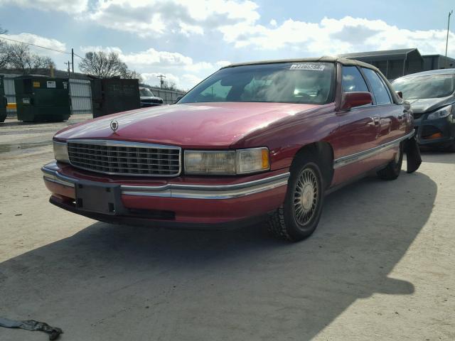 1G6KD52B2SU235443 - 1995 CADILLAC DEVILLE RED photo 2