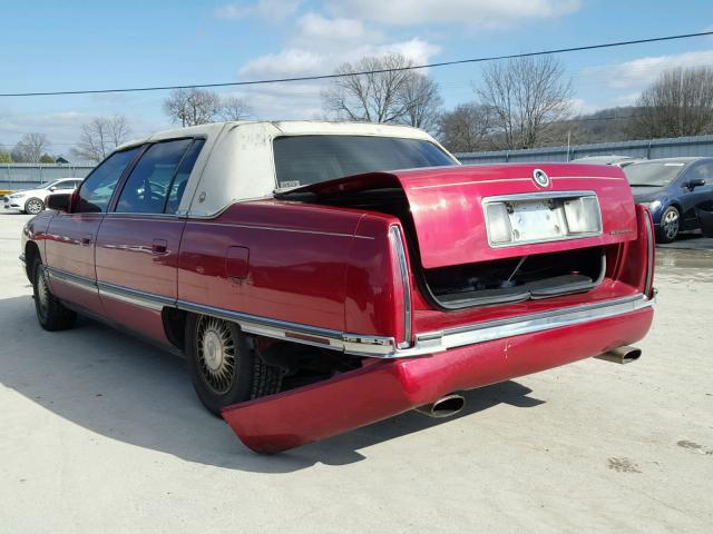 1G6KD52B2SU235443 - 1995 CADILLAC DEVILLE RED photo 3