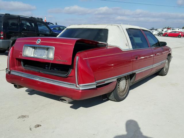 1G6KD52B2SU235443 - 1995 CADILLAC DEVILLE RED photo 4