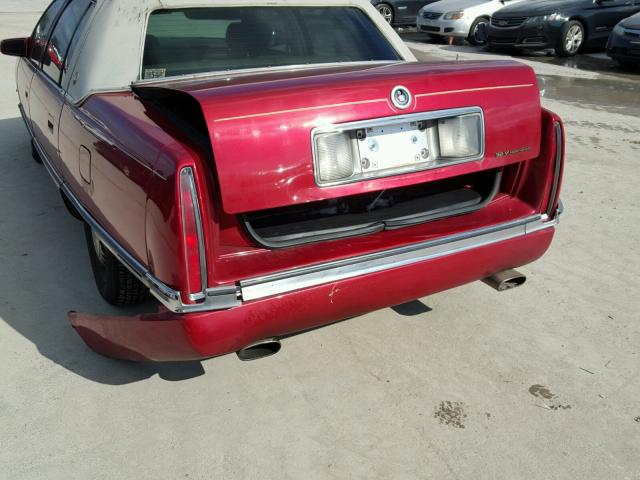 1G6KD52B2SU235443 - 1995 CADILLAC DEVILLE RED photo 9