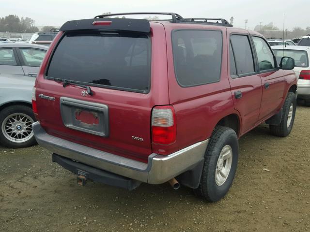 JT3GM84R2Y0053924 - 2000 TOYOTA 4RUNNER BURGUNDY photo 4