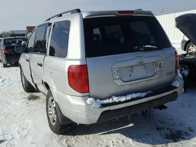 2HKYF18414H555563 - 2004 HONDA PILOT EX SILVER photo 3