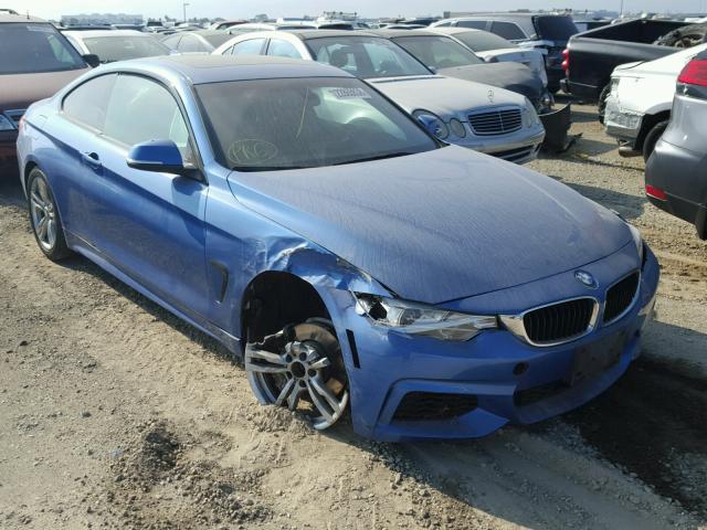 WBA3N3C54EF711046 - 2014 BMW 428 I BLUE photo 1