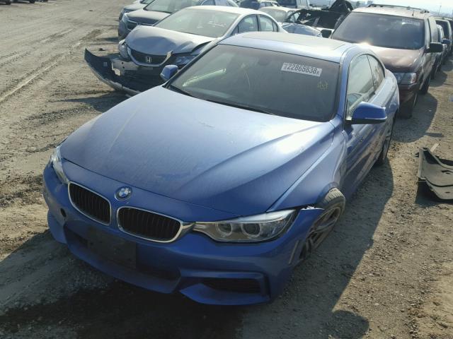 WBA3N3C54EF711046 - 2014 BMW 428 I BLUE photo 2