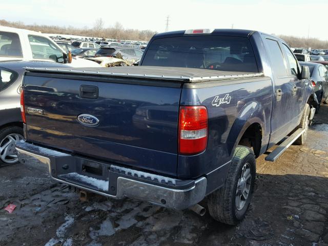 1FTPW145X5KE68841 - 2005 FORD F150 SUPER BLUE photo 4