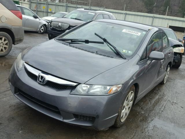 2HGFA16579H337467 - 2009 HONDA CIVIC LX GRAY photo 2