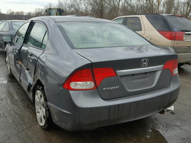 2HGFA16579H337467 - 2009 HONDA CIVIC LX GRAY photo 3