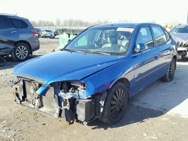 KMHDN56D36U198998 - 2006 HYUNDAI ELANTRA GL BLUE photo 2