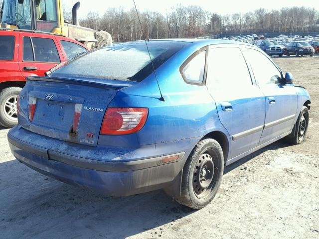 KMHDN56D36U198998 - 2006 HYUNDAI ELANTRA GL BLUE photo 4