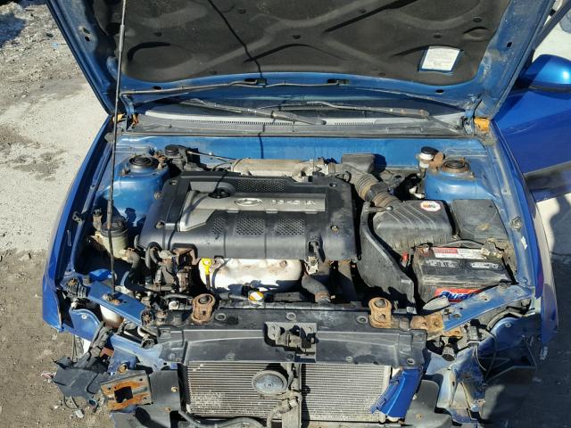 KMHDN56D36U198998 - 2006 HYUNDAI ELANTRA GL BLUE photo 7