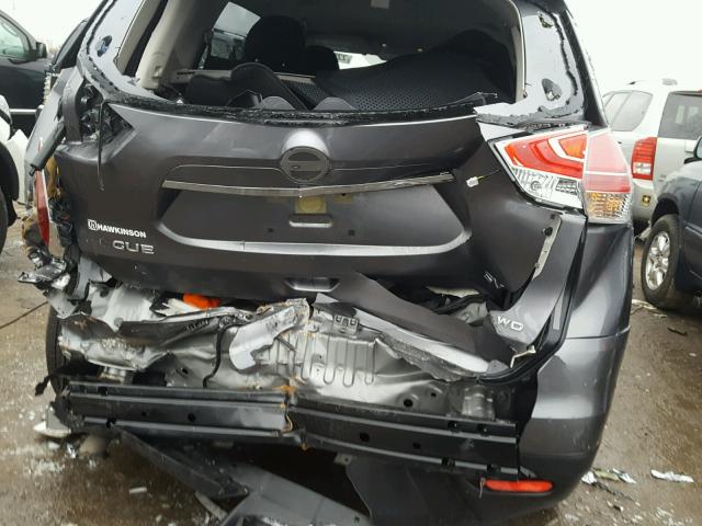 JN8AT2MV5GW153367 - 2016 NISSAN ROGUE S GRAY photo 9