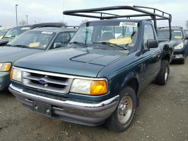 1FTCR10A9VUB63005 - 1997 FORD RANGER GREEN photo 2