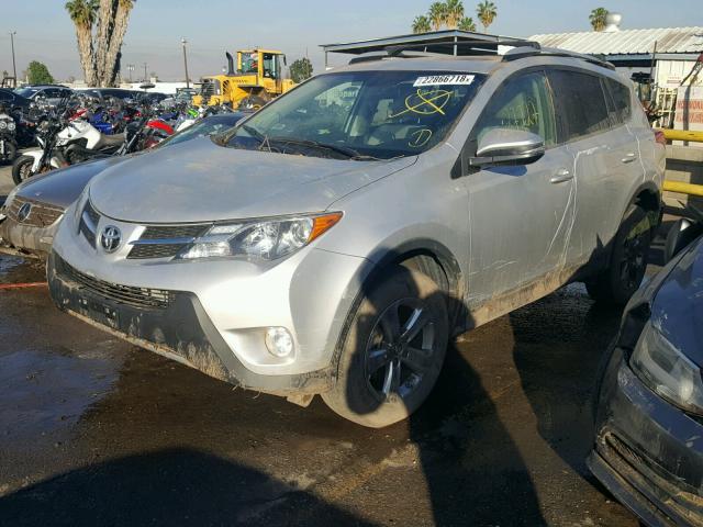 2T3WFREV8FW204681 - 2015 TOYOTA RAV4 XLE SILVER photo 2