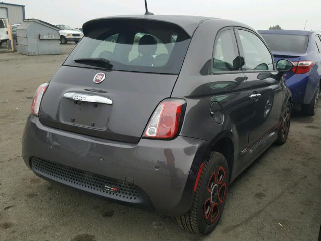 3C3CFFGE0FT726134 - 2015 FIAT 500 ELECTR BLACK photo 4