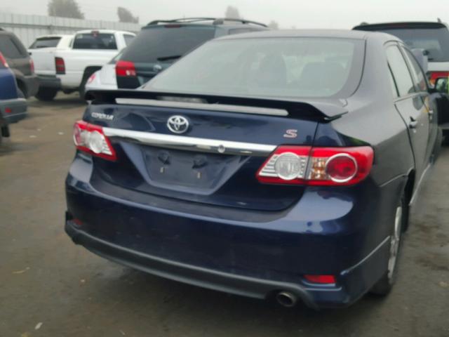 2T1BU4EE4DC996858 - 2013 TOYOTA COROLLA BA BLUE photo 4