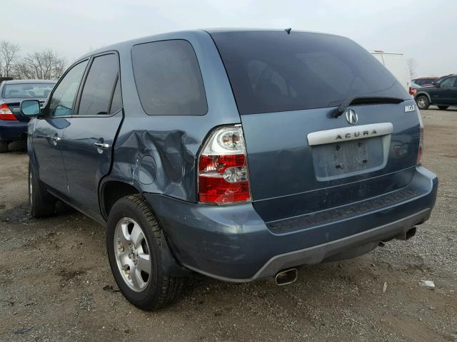 2HNYD18275H509101 - 2005 ACURA MDX BLUE photo 3