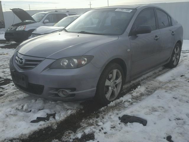 JM1BK323341134352 - 2004 MAZDA 3 S GRAY photo 2