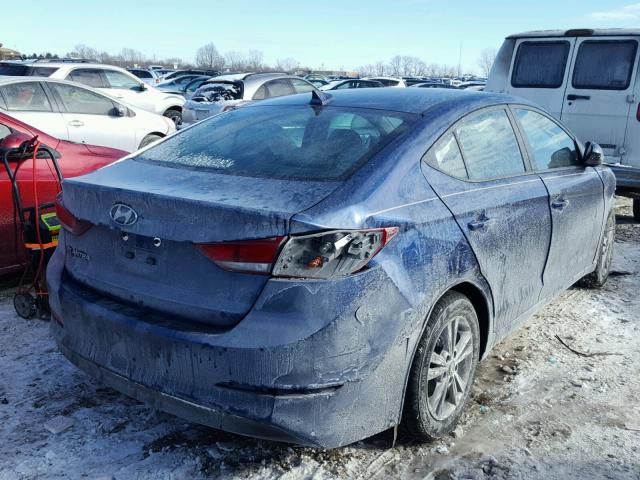 5NPD84LF7HH078517 - 2017 HYUNDAI ELANTRA SE BLUE photo 4