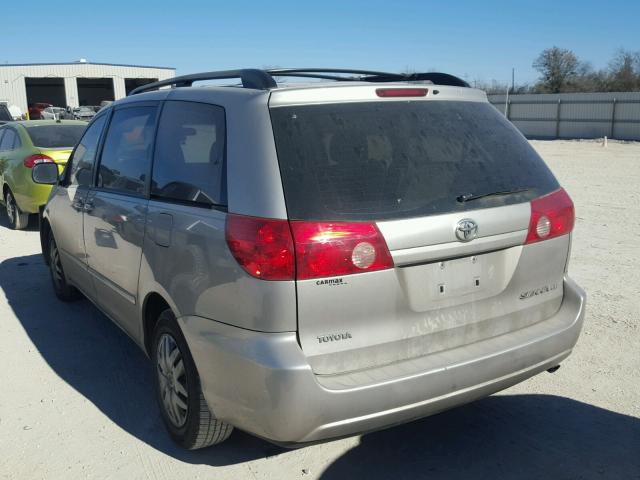 5TDZK23C57S073410 - 2007 TOYOTA SIENNA CE SILVER photo 3