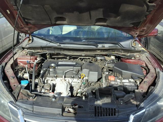 1HGCR2F8XDA179466 - 2013 HONDA ACCORD EXL MAROON photo 7