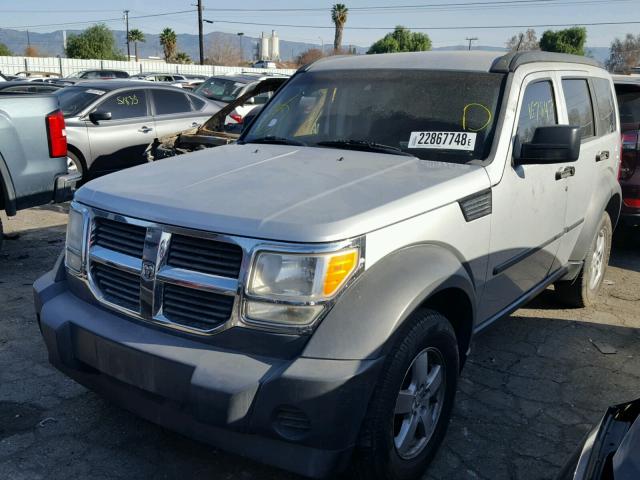 1D8GT28K17W600896 - 2007 DODGE NITRO SXT SILVER photo 2