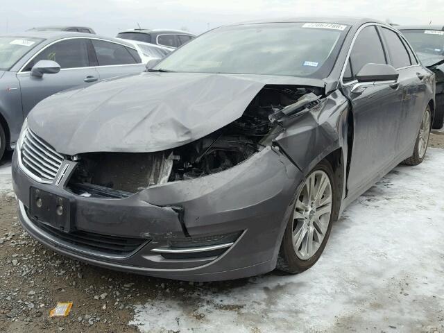 3LN6L2G92ER832668 - 2014 LINCOLN MKZ GRAY photo 2