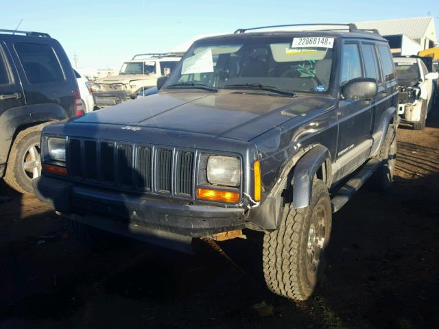 1J4FF48S41L595712 - 2001 JEEP CHEROKEE S BLUE photo 2