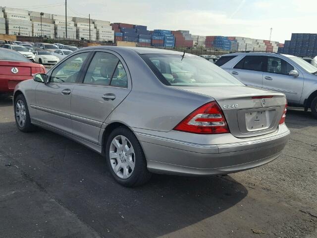 WDBRF61J55A689453 - 2005 MERCEDES-BENZ C 240 SILVER photo 3