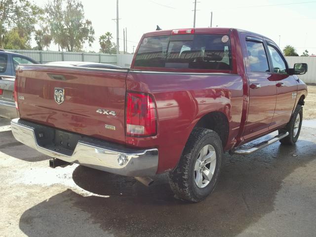 1C6RR7LP5DS691476 - 2013 RAM 1500 SLT BURGUNDY photo 4