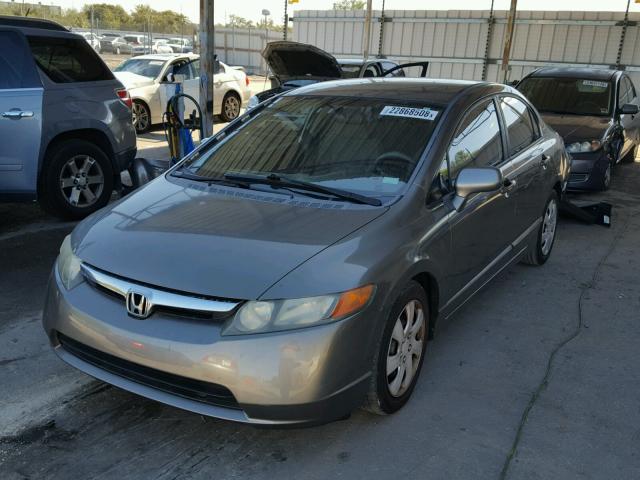 2HGFA16508H324395 - 2008 HONDA CIVIC LX GRAY photo 2